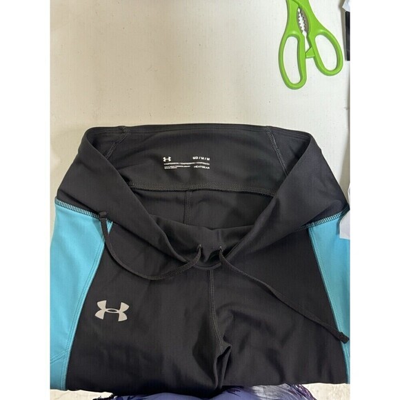 Under Armour Tights Womens M Gray Blue Heatgear Compression Stretch - Picture 5 of 15